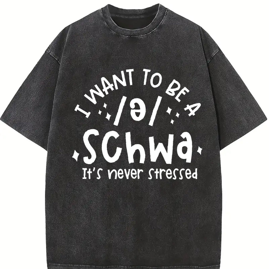 Schwa For Teacher Vintage Washed T-Shirt product image 2