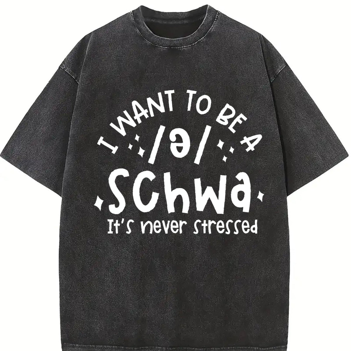 Schwa For Teacher Vintage Washed T-Shirt product image 2