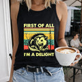 First Of All I'm A Delight Cartoon Opossum Women's Tank Top