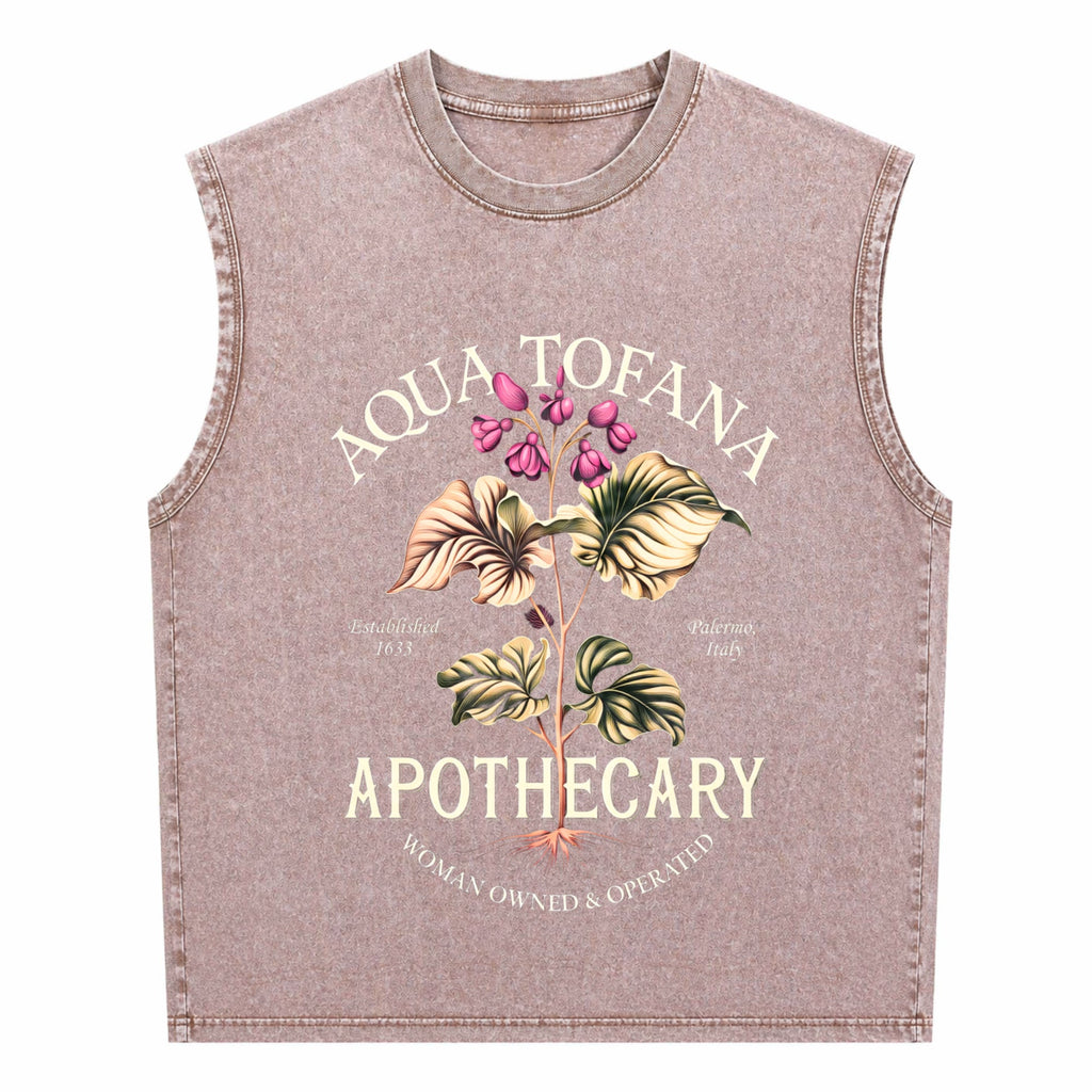 Aqua Tofana Funny Feminist Apothecary Men's Washed Tank Top