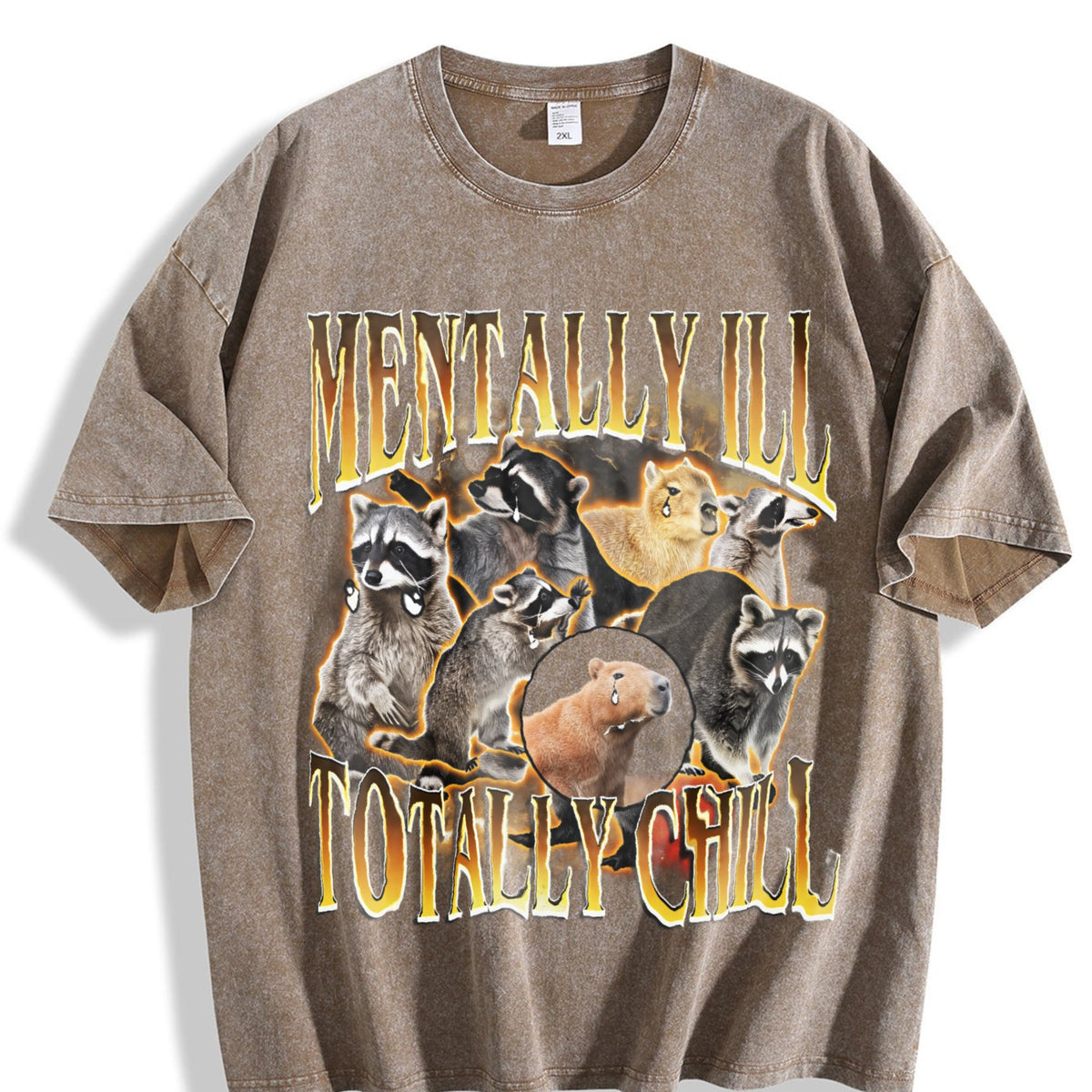 Mentally Ill Totally Chill Vintage Washed T-Shirt product image 3