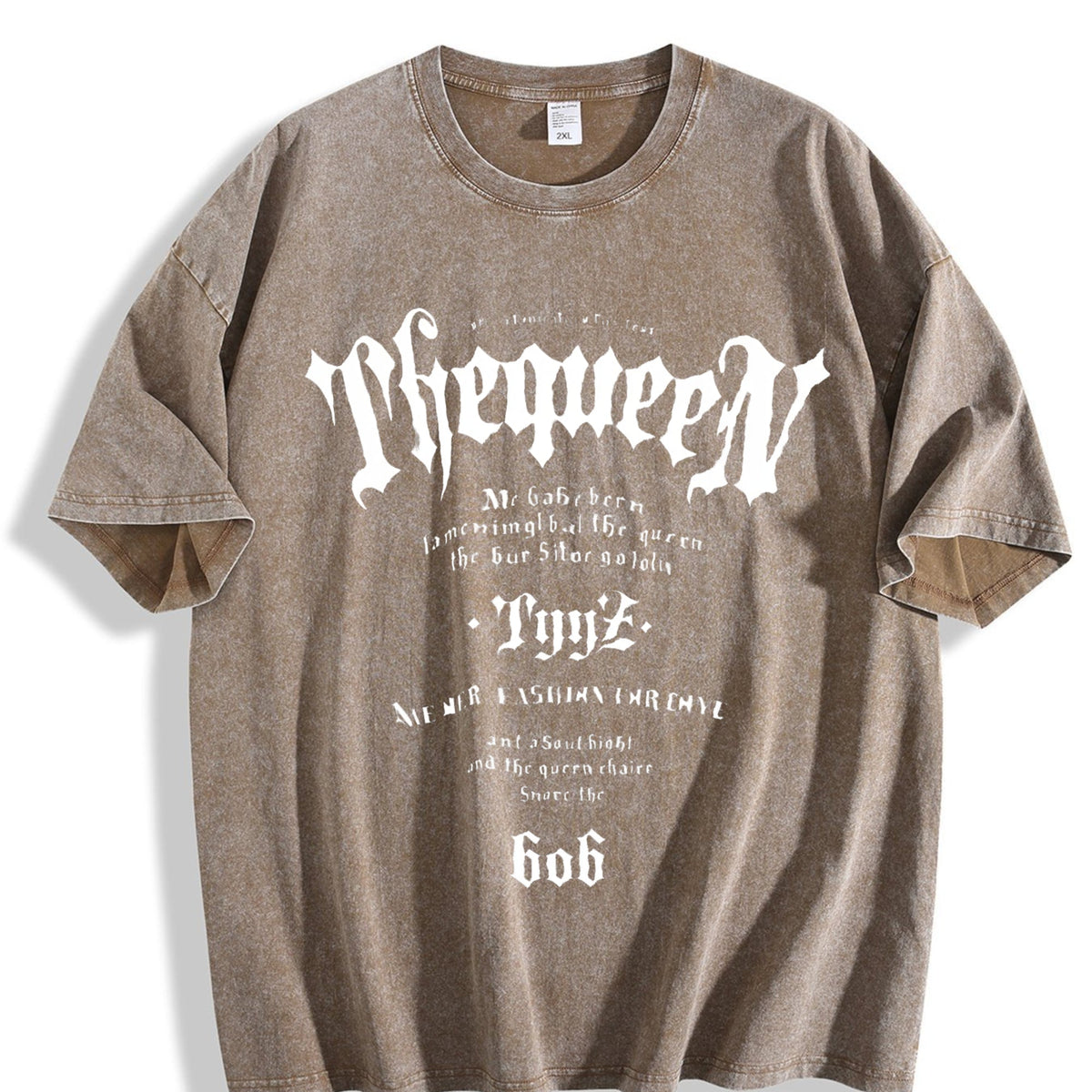 Gothic Black Lettering Vintage Washed T-Shirt product image 3
