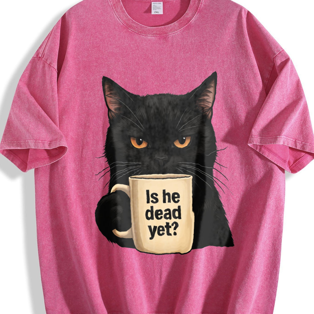 Is He Dead Yet Black Cat Dark Humor Liberal Democrat product image 5