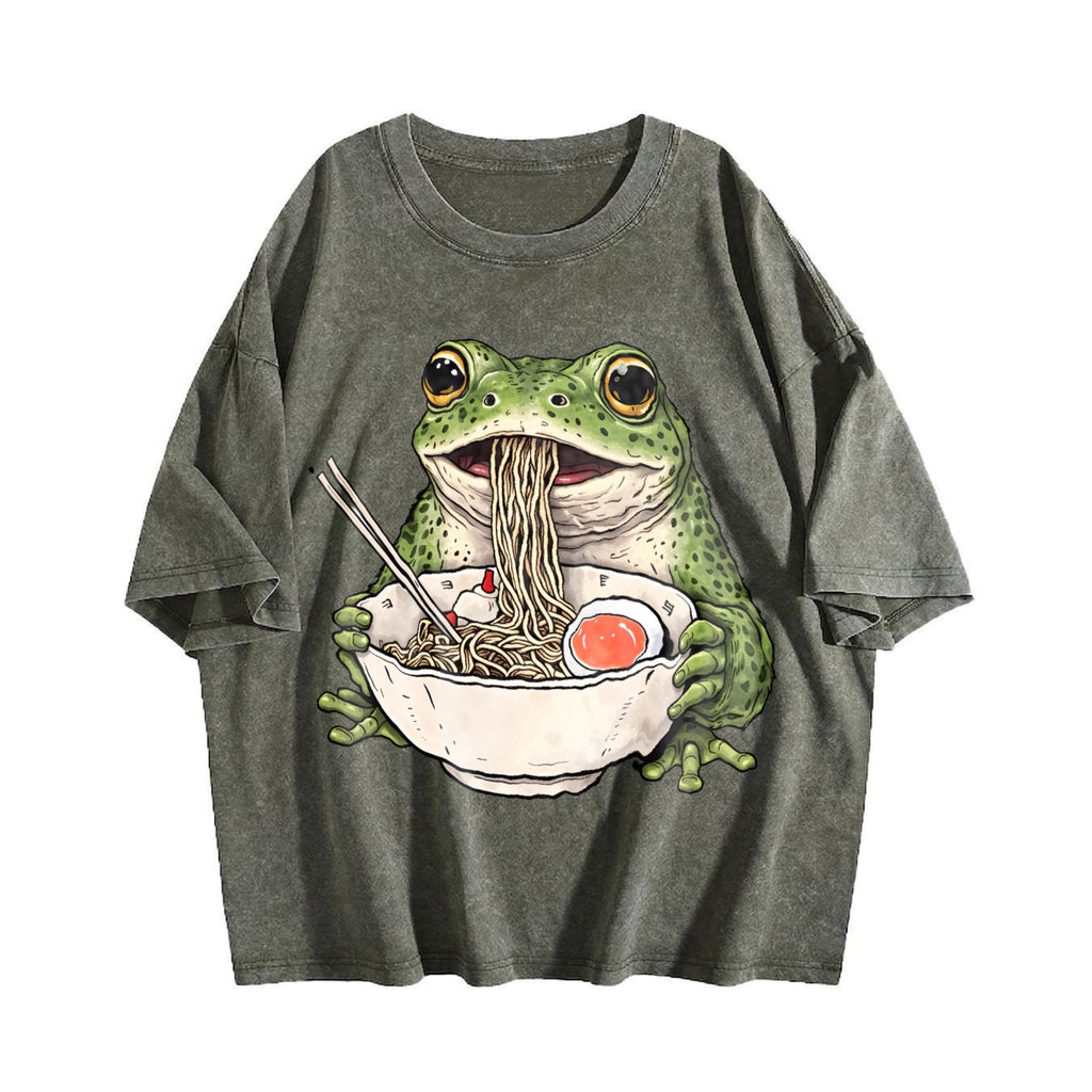Frog Ramen Vintage Washed T-Shirt product image 4