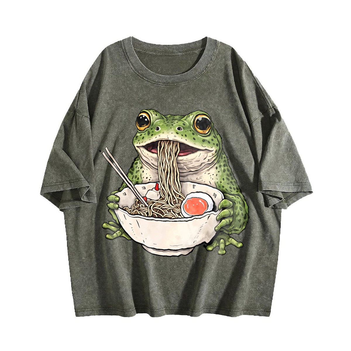 Frog Ramen Vintage Washed T-Shirt product image 4