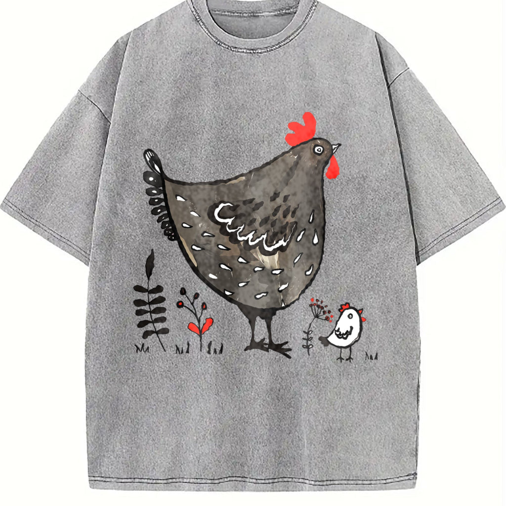 Chicken & Eggplant Vintage Washed T-Shirt product image 5