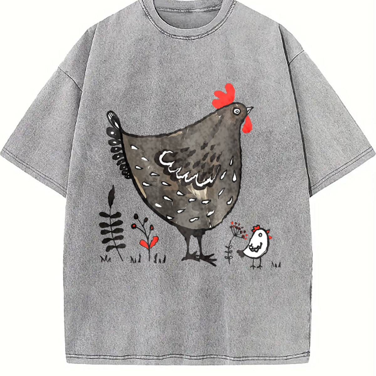 Chicken & Eggplant Vintage Washed T-Shirt product image 5