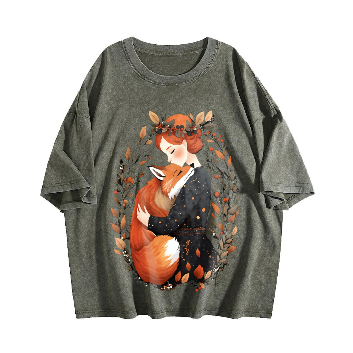 Bohemian Fox Mom Warm Hug One-piece Summer Vintage Washed product image 4