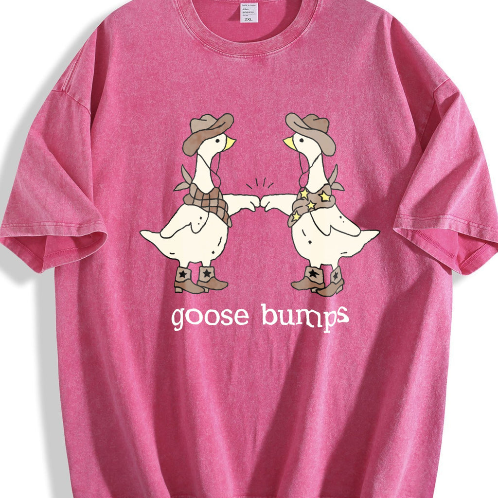 Goose Bumps Western Silly Funny Lover Vintage Washed T-Shirt product image 5