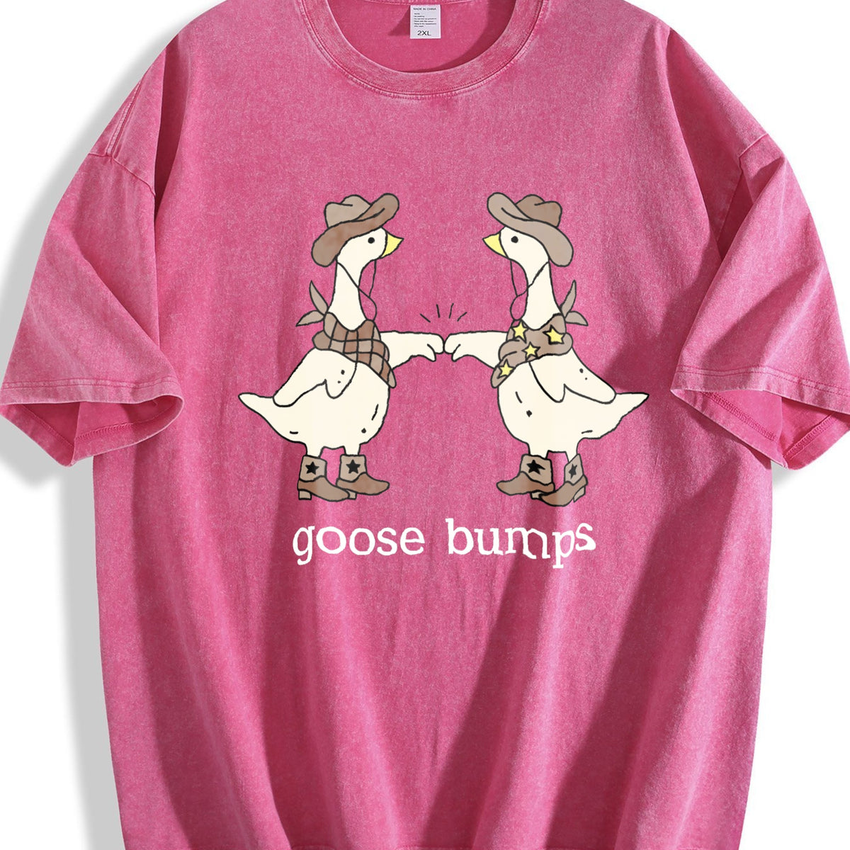 Goose Bumps Western Silly Funny Lover Vintage Washed T-Shirt product image 5
