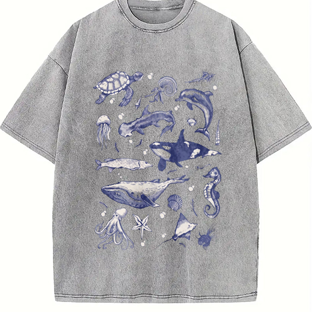 Sea Animal 90s Vintage Washed T-Shirt product image 5