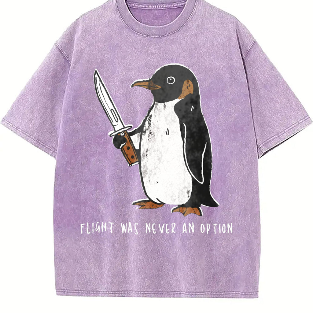 Funny Penguin Vintage Washed T-Shirt product image 6