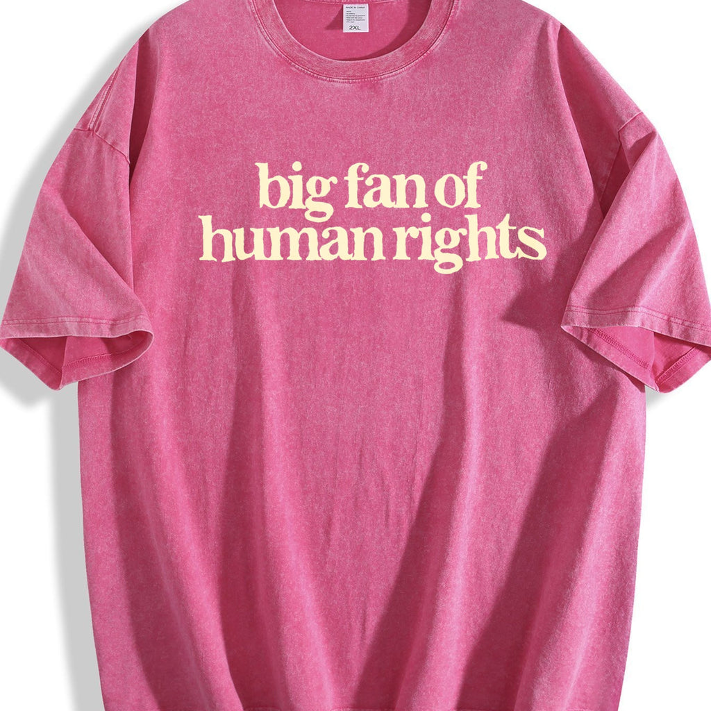 Big Fan Of Human Rights Vintage Washed T-Shirt product image 5