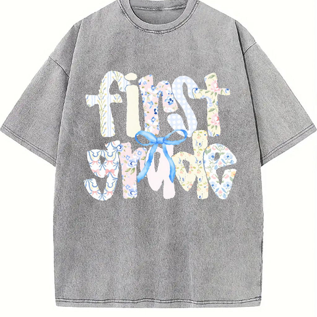 First Grade Teacher Vintage Washed T-Shirt product image 4