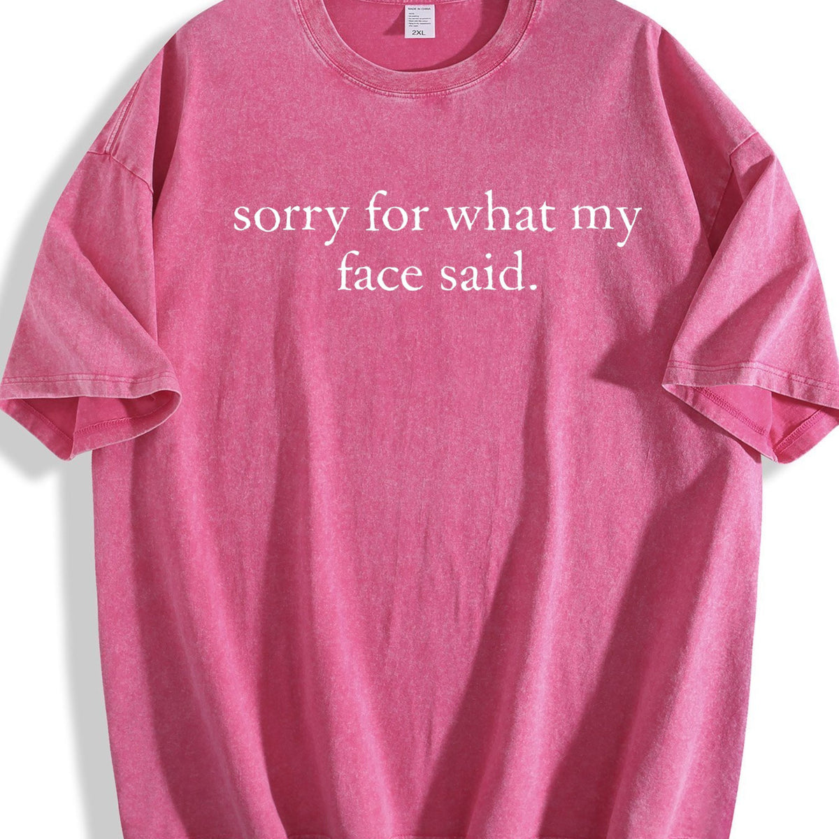 Sorry For What My Face Said Vintage Washed T-Shirt product image 5
