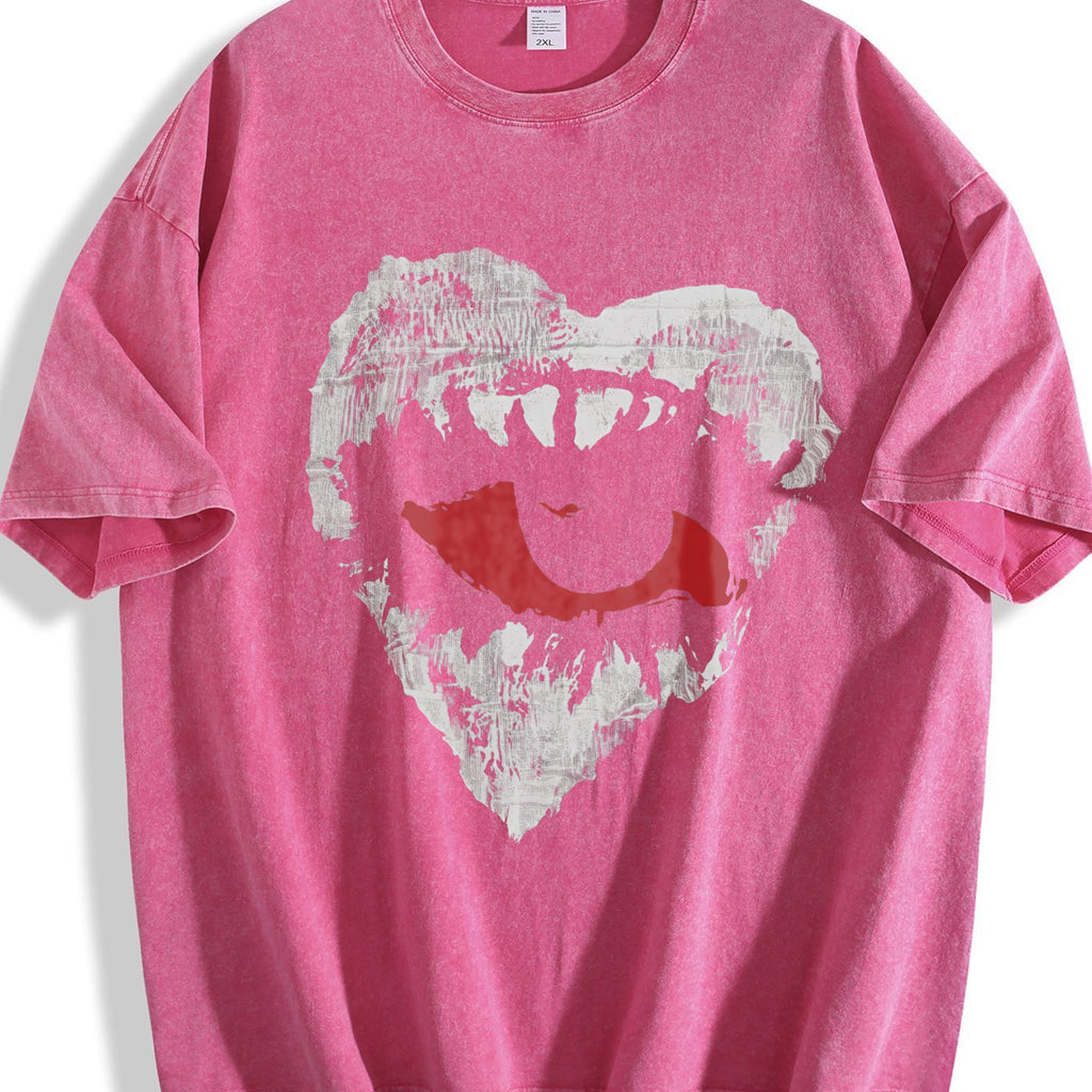 Mysterious Heart-shaped Eye Vintage Washed T-Shirt product image 5