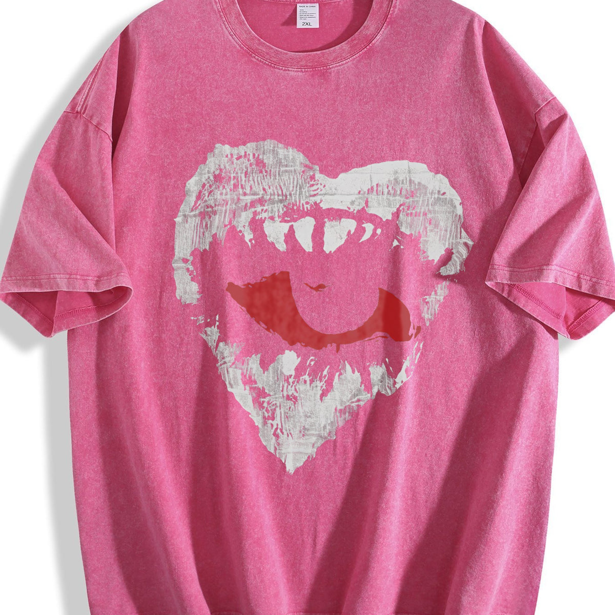 Mysterious Heart-shaped Eye Vintage Washed T-Shirt product image 5
