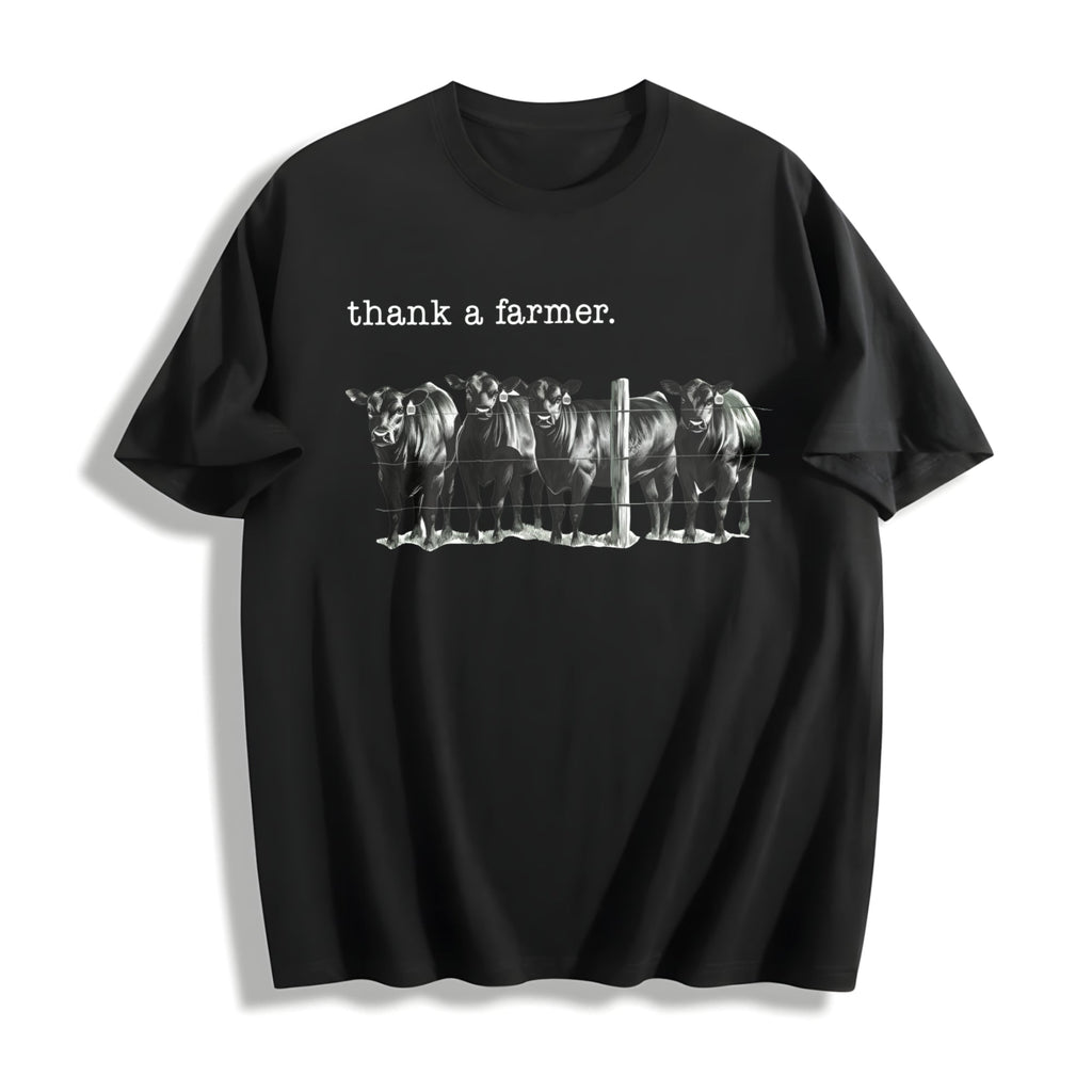 Thank A Farmer Cotton T-Shirt product image 1