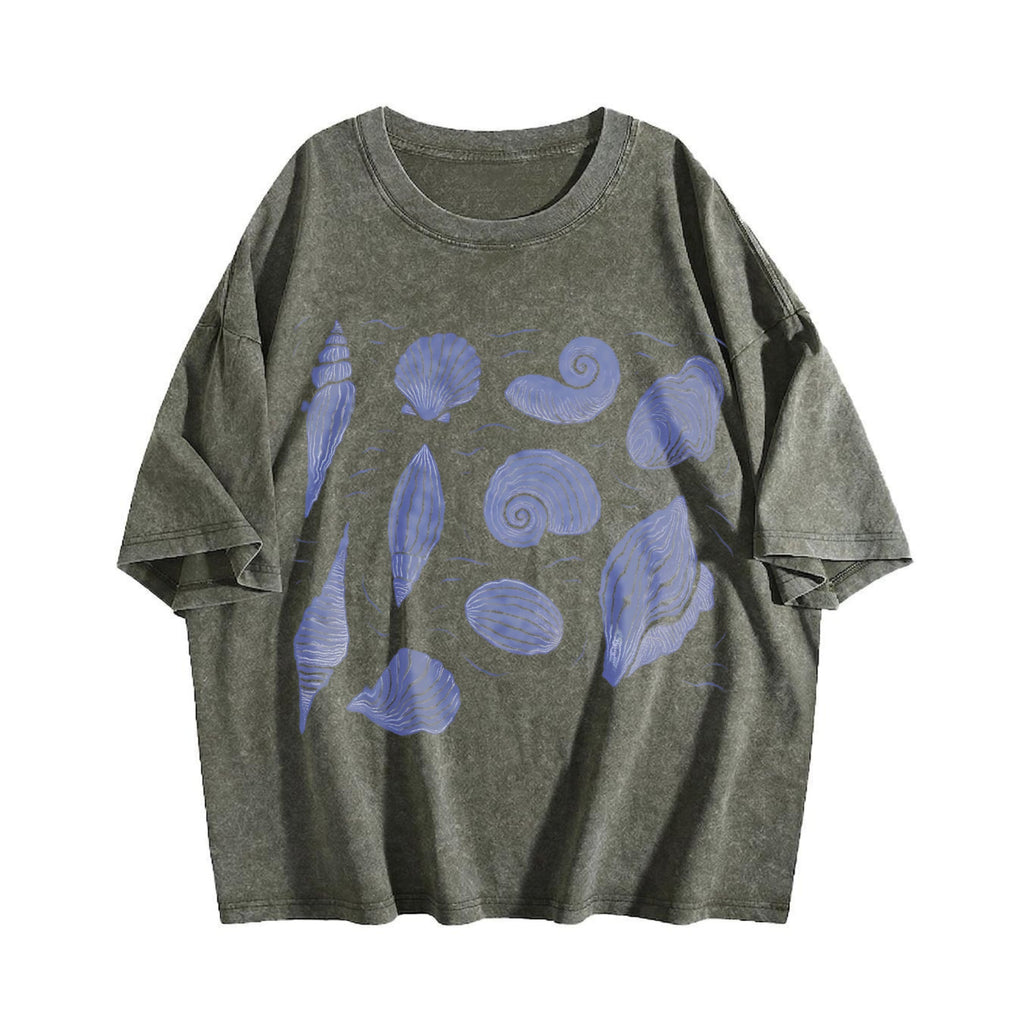 Shells Ocean 90s Vintage Washed T-Shirt product image 4