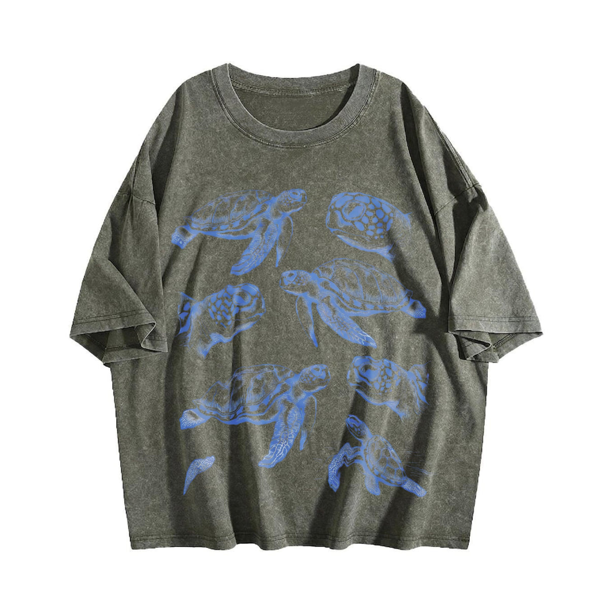 Sea Turtle 90s Tattoo Vintage Washed T-Shirt product image 4