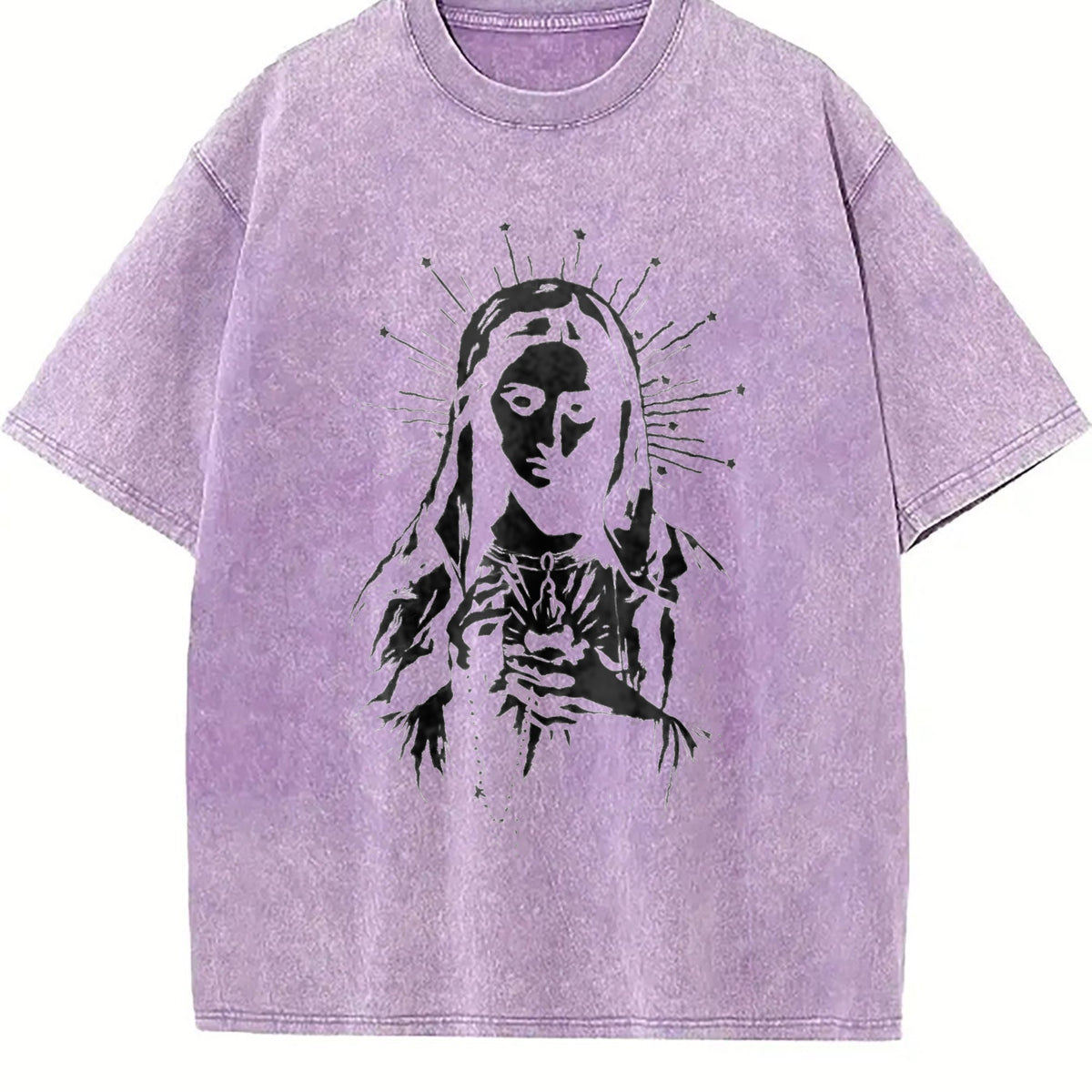Catholic Icon - Guadalupe And Sacred Heart Vintage Washed product image 6
