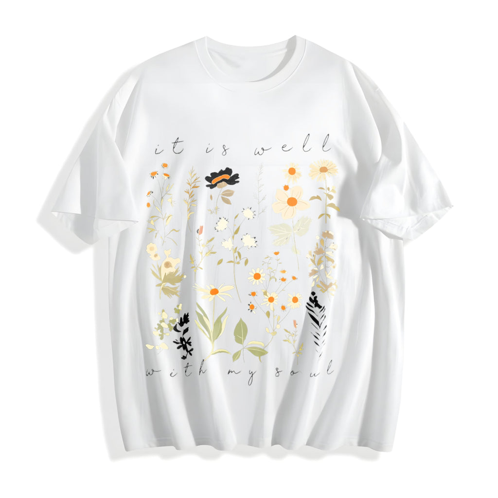 It Is Well With My Soul Floral - Cotton T-Shirt product image 2