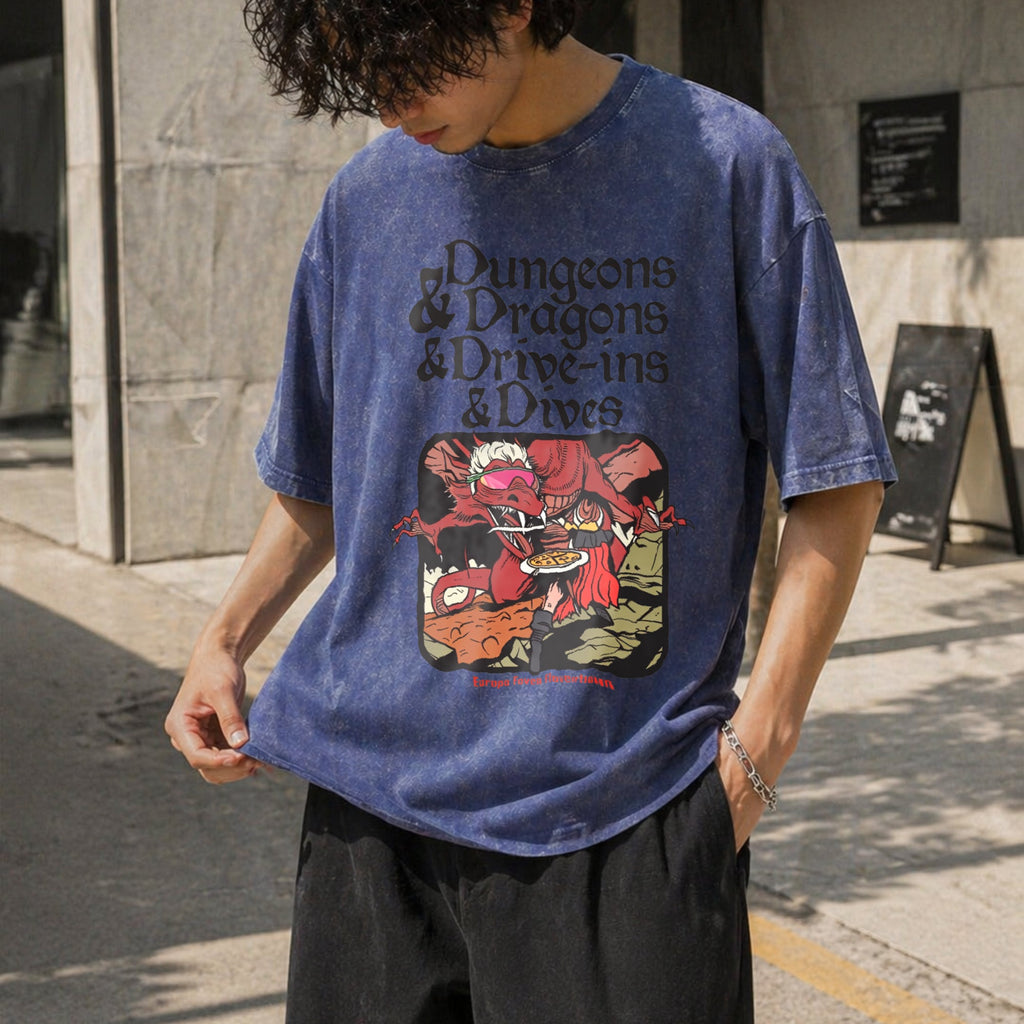 Dungeons And Dragons Drive Ins Dives Funny Vintage Washed product image 8