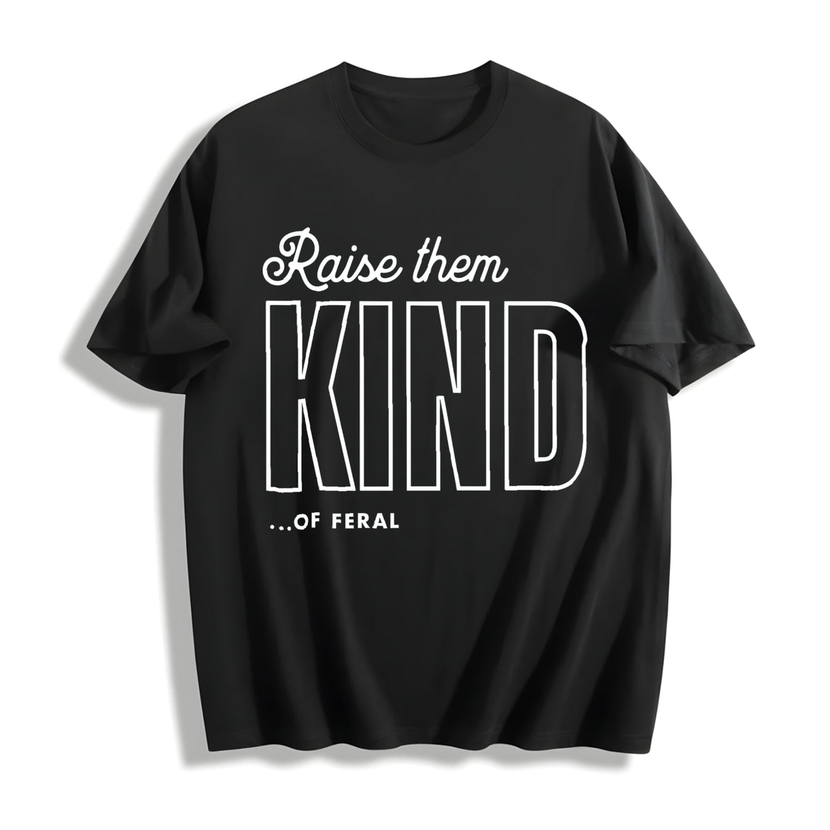 Raise Them Feral Kind Mom Funny Mothers Day Cotton T-Shirt product image 1