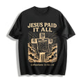 230 'jesus Paid It All' Letter & Cross Christian Cotton product image 1