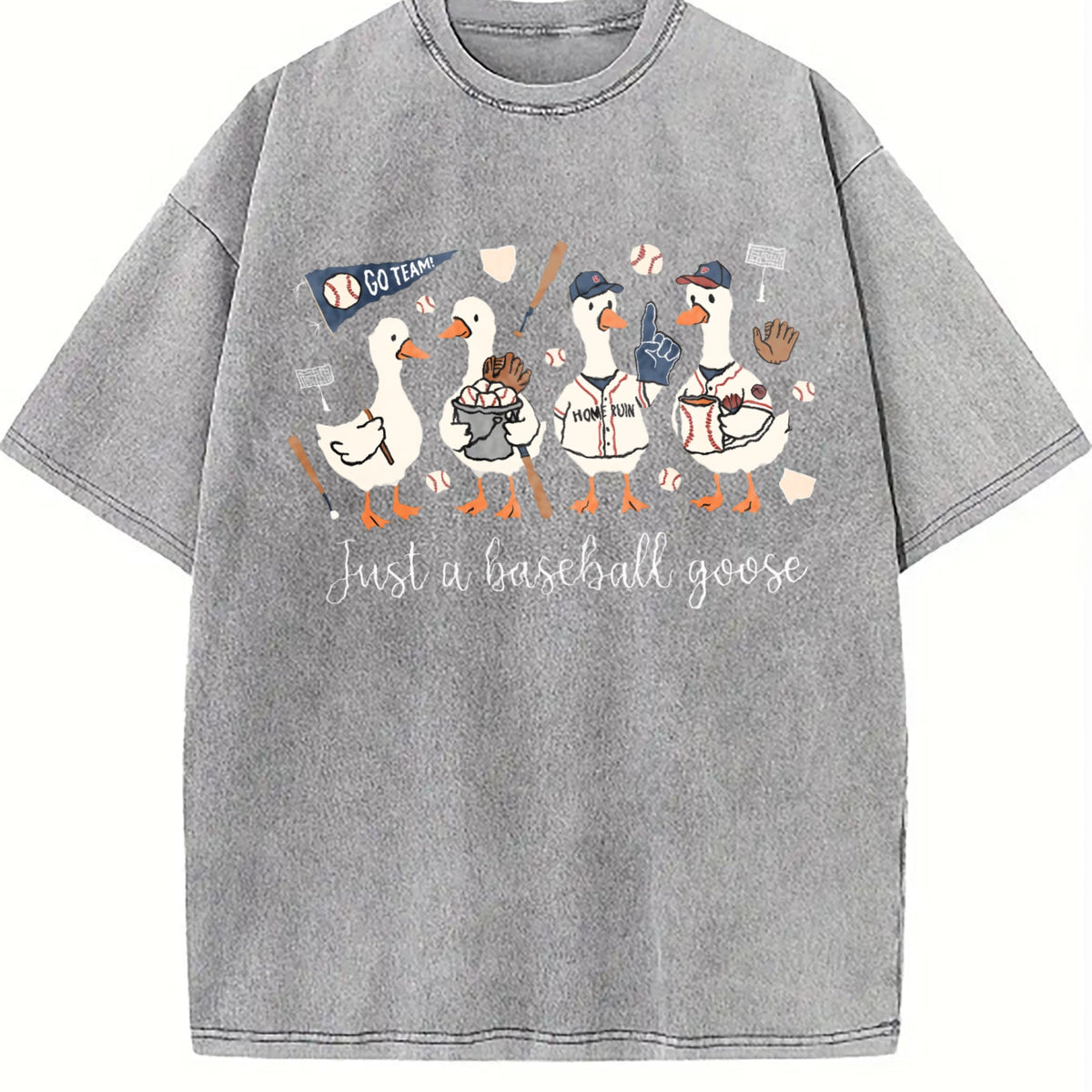 Just A Baseball Goose Vintage Washed T-Shirt product image 4