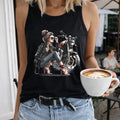 Biker Woman and Motorcycle Women's Tank Top