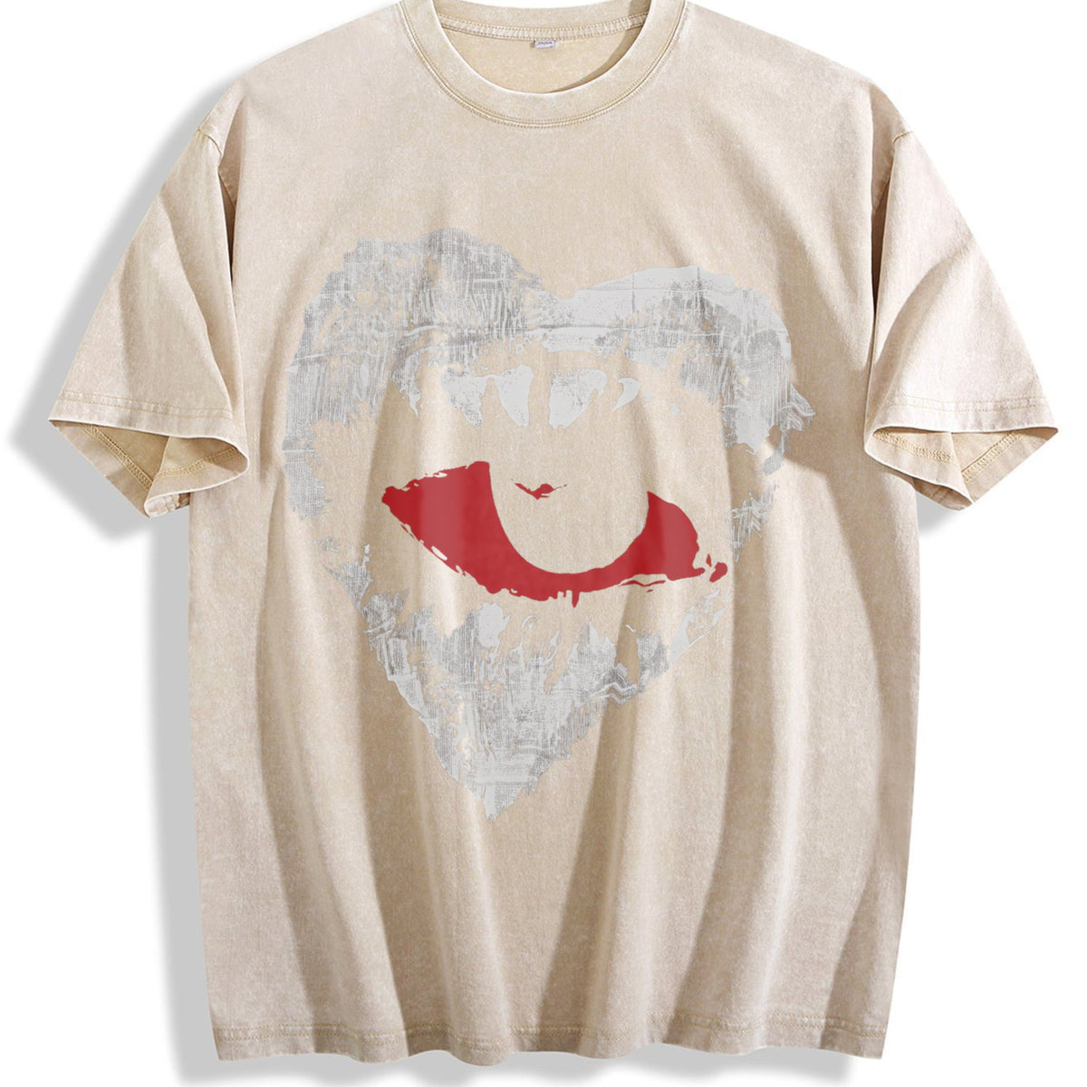 Mysterious Heart-shaped Eye Vintage Washed T-Shirt product image 1