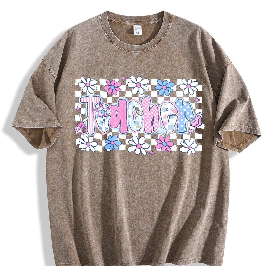 Coquette Teacher Vintage Washed T-Shirt product image 3