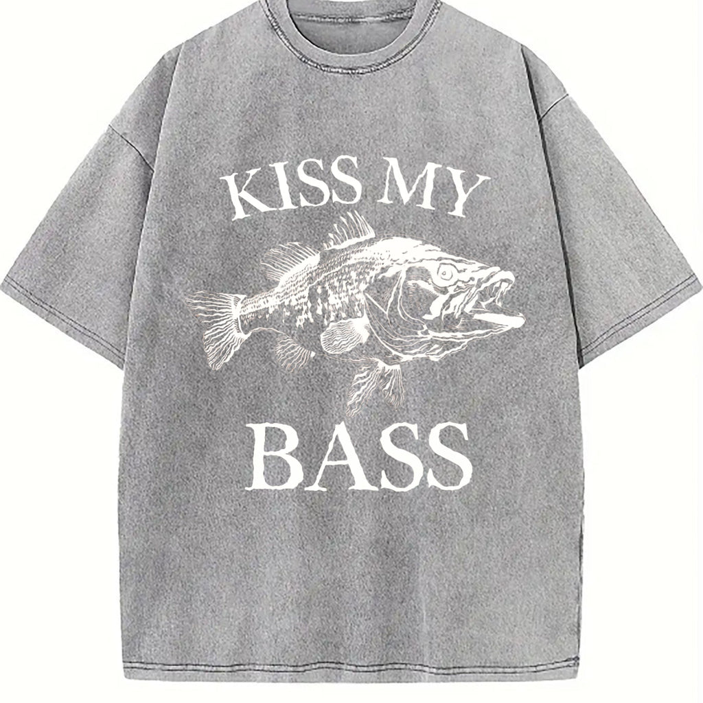 Kiss My Bass 90s Tattoo Vintage Washed T-Shirt product image 5