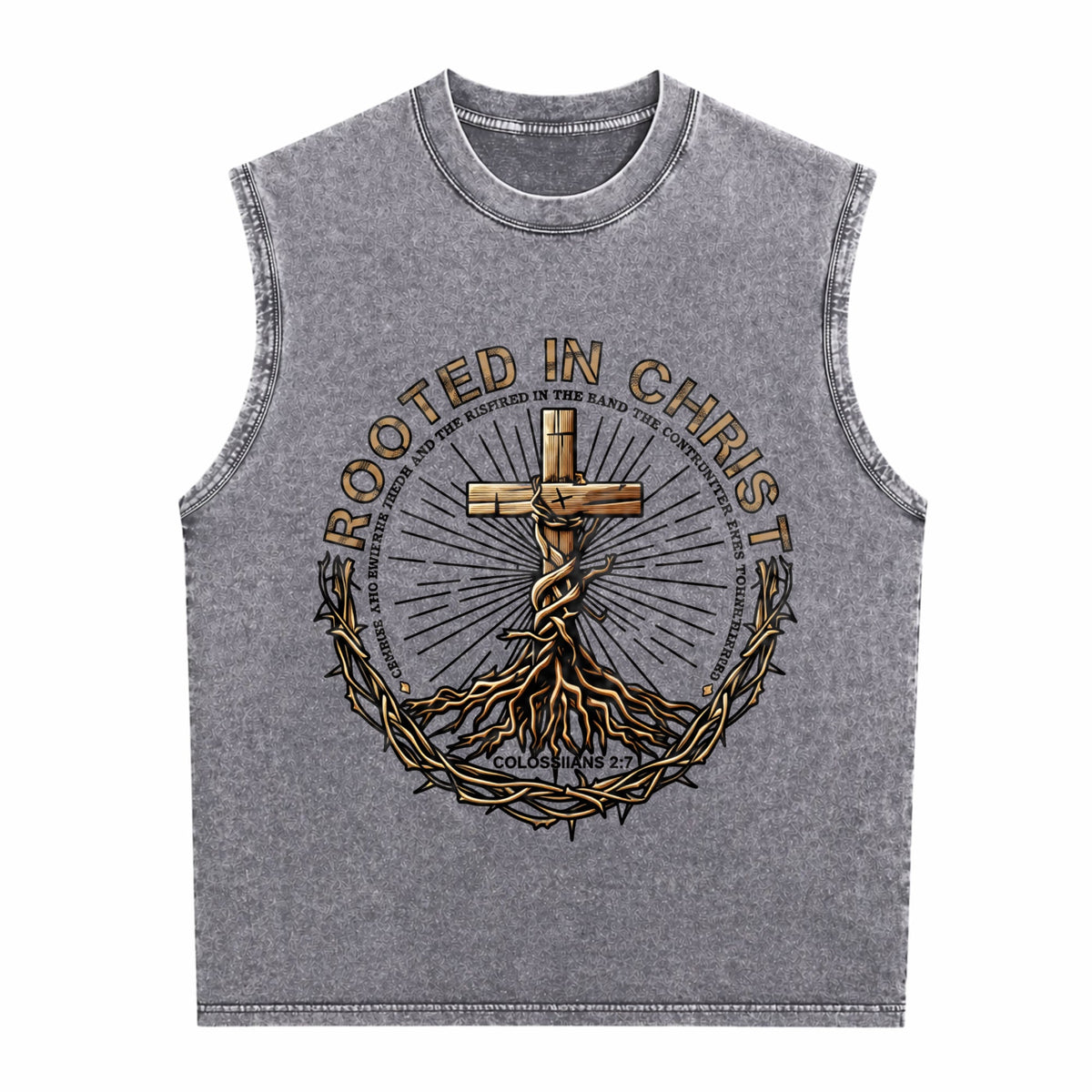 Rooted In Christ Men's Washed Tank Top