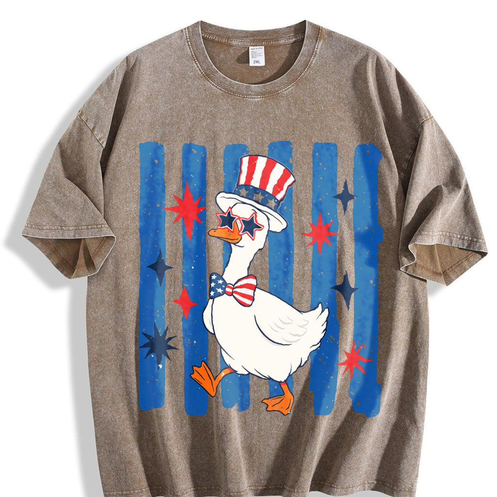Patriotic Goose Vintage Washed T-Shirt product image 3
