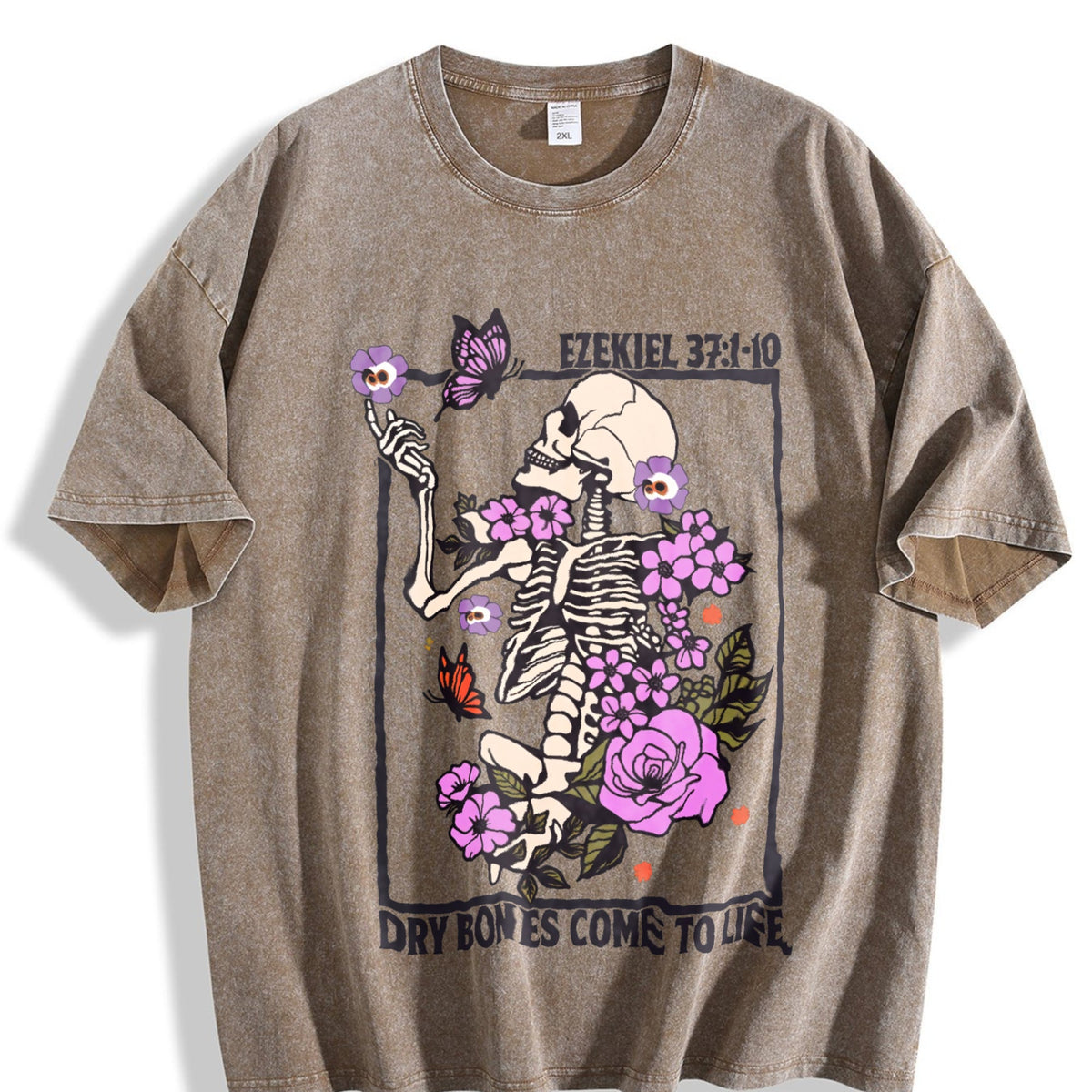 Dry Bones Come To Life Christian Vintage Washed T-Shirt product image 3