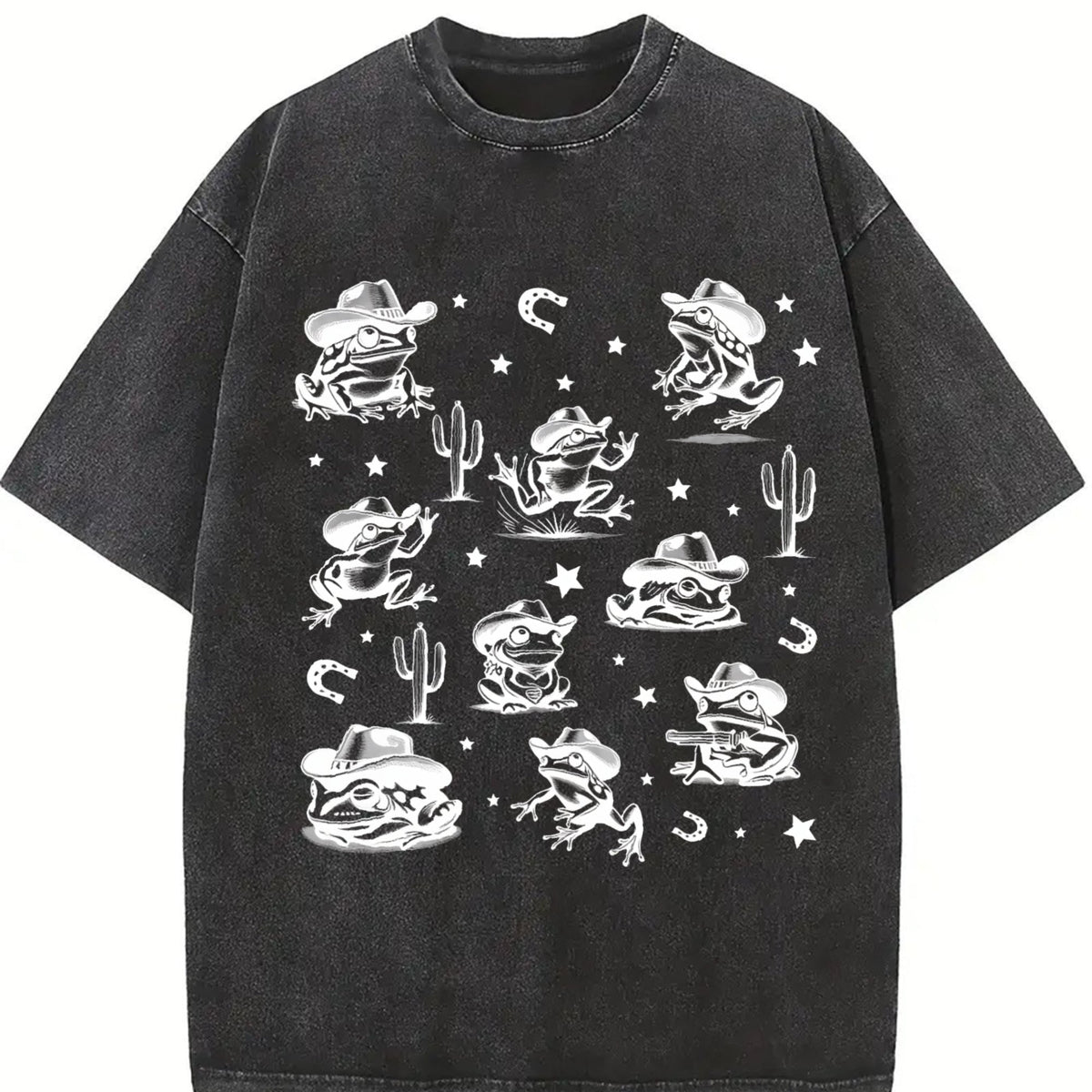 Cowboy Frogs Western Vintage Washed T-Shirt product image 2