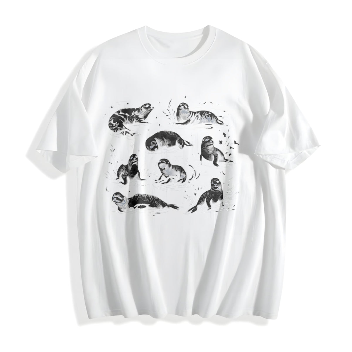 Coastal 90s Seals Cotton T-Shirt product image 2