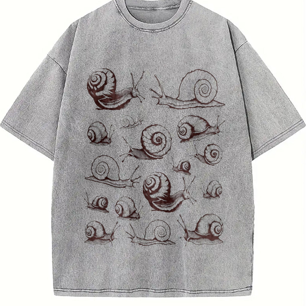 Snails Tattoo Vintage Washed T-Shirt product image 5