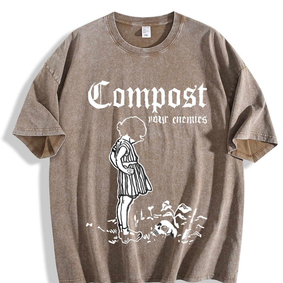 Compost Your Enemies Skeleton Vintage Washed T-Shirt product image 3