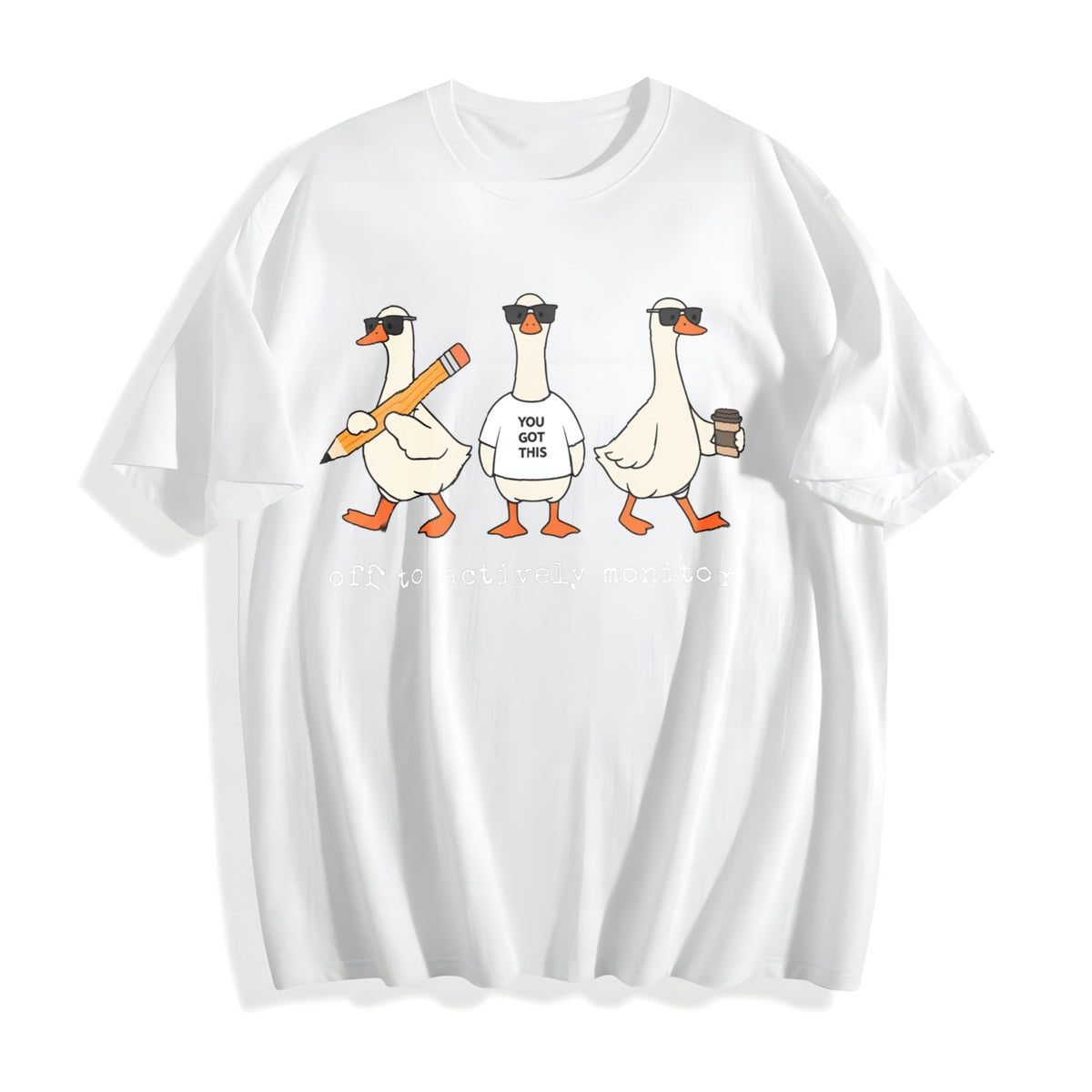 Off To Actively Monitor Goose Cotton T-Shirt product image 2