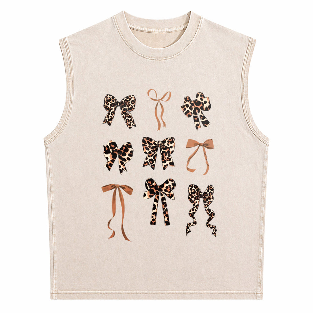 Leopard Material Summer Plus Black Floral Light Floral Men's Washed Tank Top