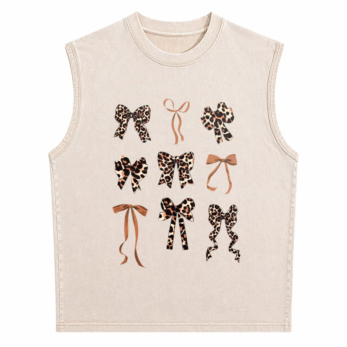 Leopard Material Summer Plus Black Floral Light Floral Men's Washed Tank Top