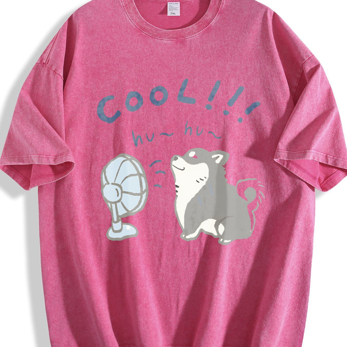 Cool Husky with a Fan Vintage Washed T-Shirt product image 5