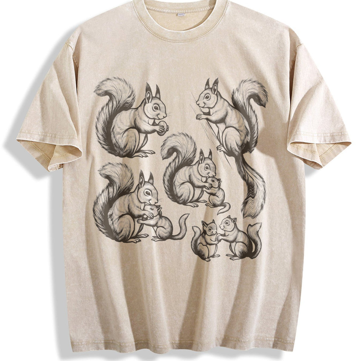 Squirrel 90s Tattoo Vintage Washed T-Shirt product image 1