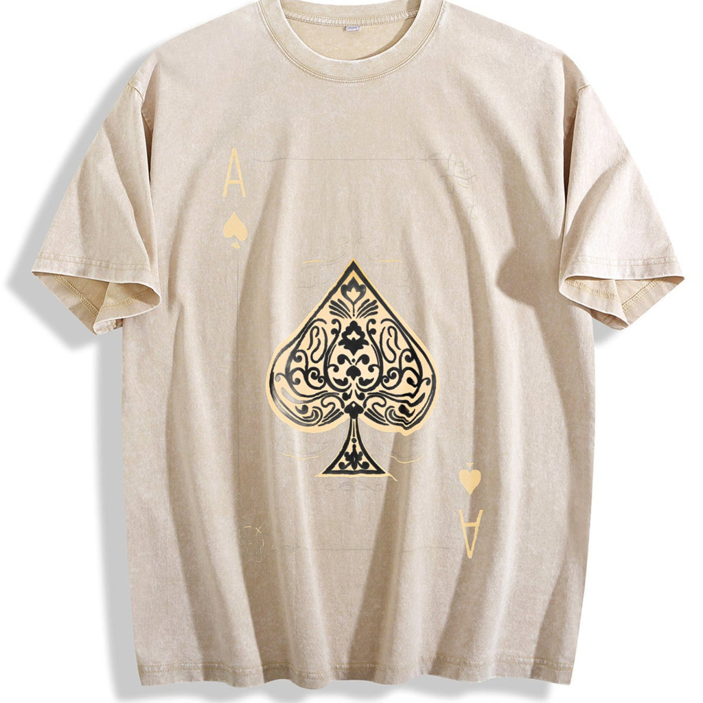 Ornate Ace of Spades Vintage Washed T-Shirt product image 1