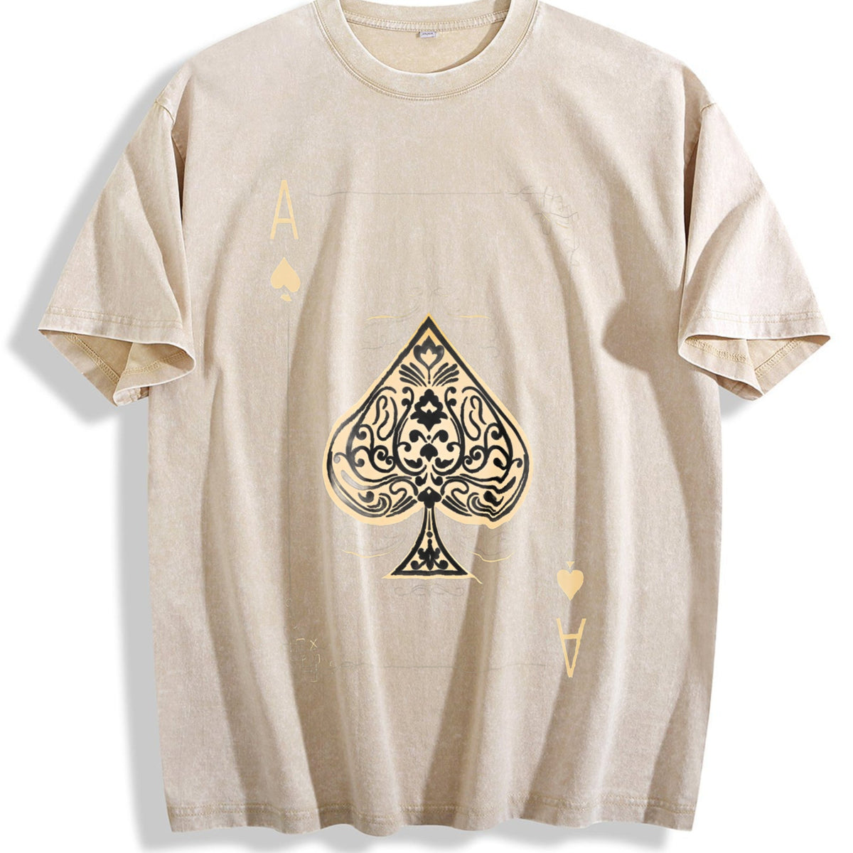 Ornate Ace of Spades Vintage Washed T-Shirt product image 1