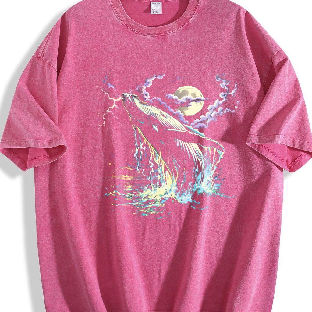 Whale Midnight 90s Vintage Washed T-Shirt product image 7