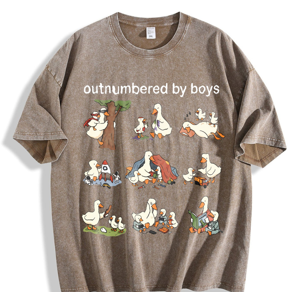 Outnumbered By Boys Goose Vintage Washed T-Shirt product image 3